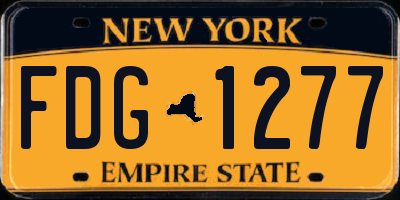 NY license plate FDG1277