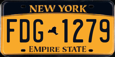 NY license plate FDG1279