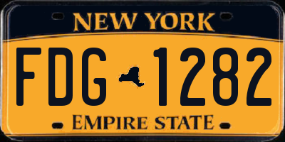 NY license plate FDG1282