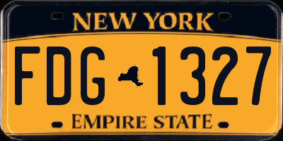 NY license plate FDG1327