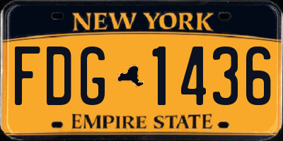NY license plate FDG1436
