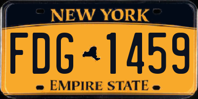 NY license plate FDG1459