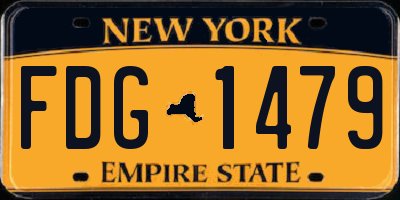 NY license plate FDG1479