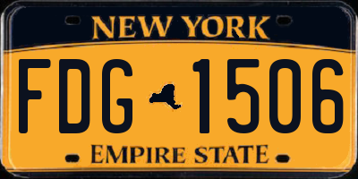 NY license plate FDG1506
