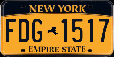 NY license plate FDG1517
