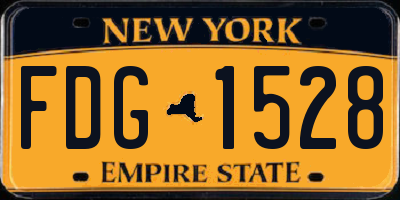NY license plate FDG1528