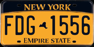 NY license plate FDG1556