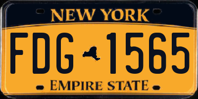 NY license plate FDG1565