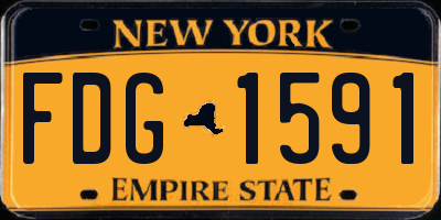 NY license plate FDG1591