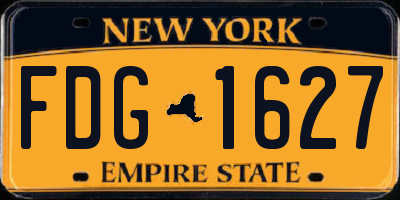 NY license plate FDG1627