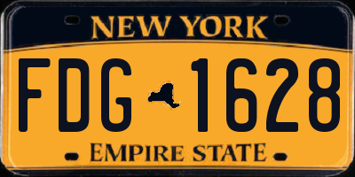 NY license plate FDG1628