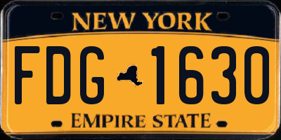 NY license plate FDG1630