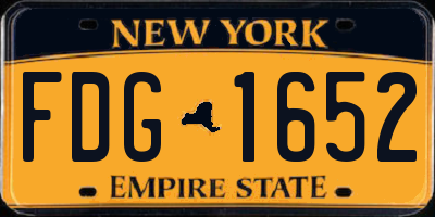 NY license plate FDG1652