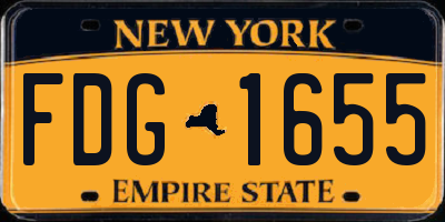 NY license plate FDG1655