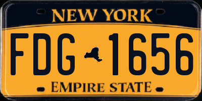 NY license plate FDG1656