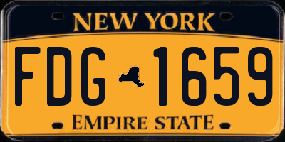 NY license plate FDG1659