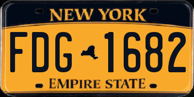 NY license plate FDG1682