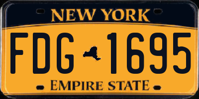 NY license plate FDG1695