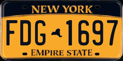 NY license plate FDG1697