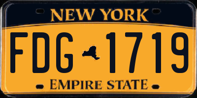 NY license plate FDG1719