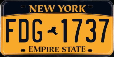 NY license plate FDG1737