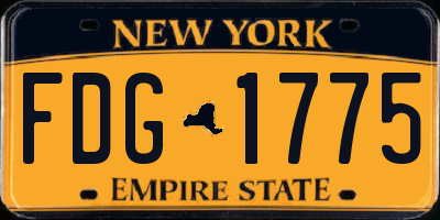 NY license plate FDG1775