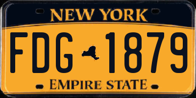 NY license plate FDG1879