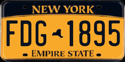 NY license plate FDG1895