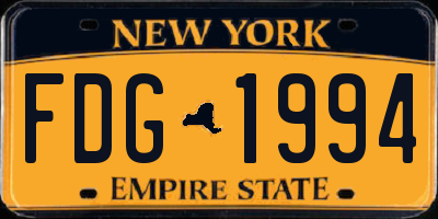 NY license plate FDG1994