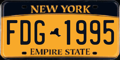 NY license plate FDG1995