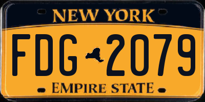 NY license plate FDG2079