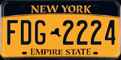NY license plate FDG2224
