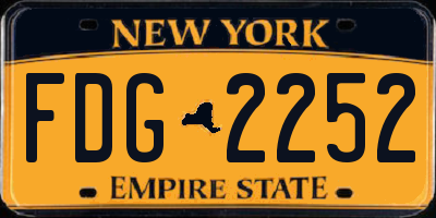NY license plate FDG2252