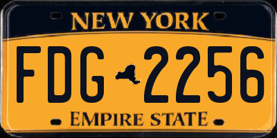 NY license plate FDG2256