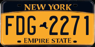 NY license plate FDG2271