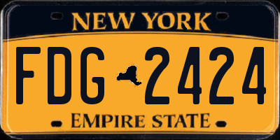 NY license plate FDG2424