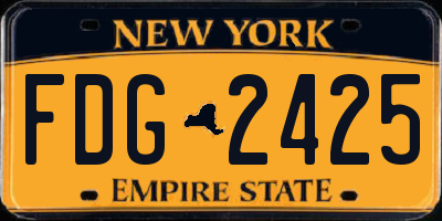 NY license plate FDG2425