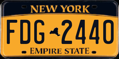 NY license plate FDG2440
