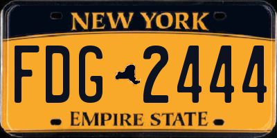 NY license plate FDG2444