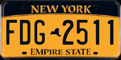 NY license plate FDG2511