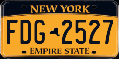 NY license plate FDG2527