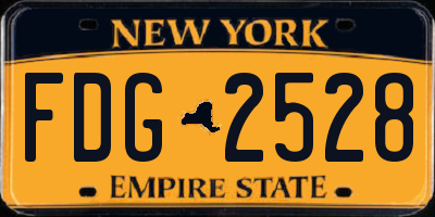 NY license plate FDG2528