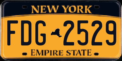 NY license plate FDG2529