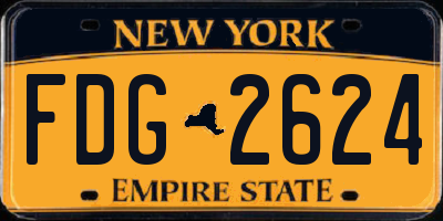 NY license plate FDG2624