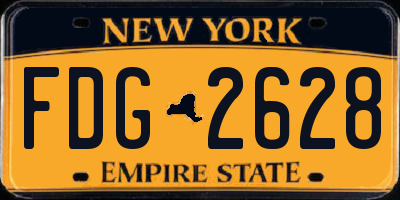 NY license plate FDG2628