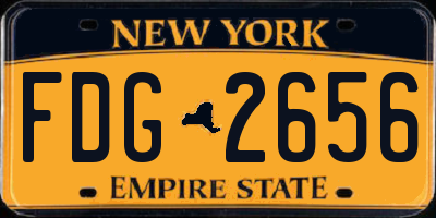 NY license plate FDG2656