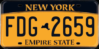 NY license plate FDG2659