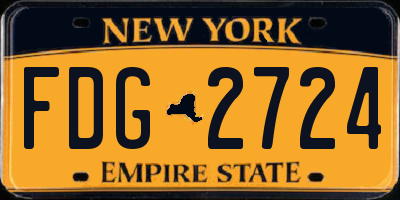 NY license plate FDG2724