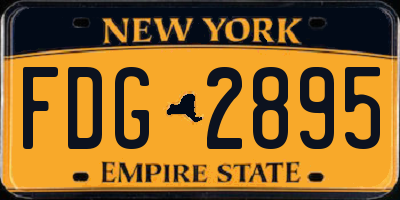 NY license plate FDG2895