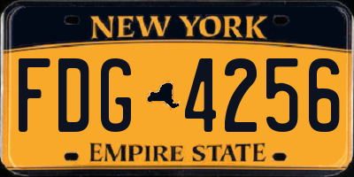 NY license plate FDG4256